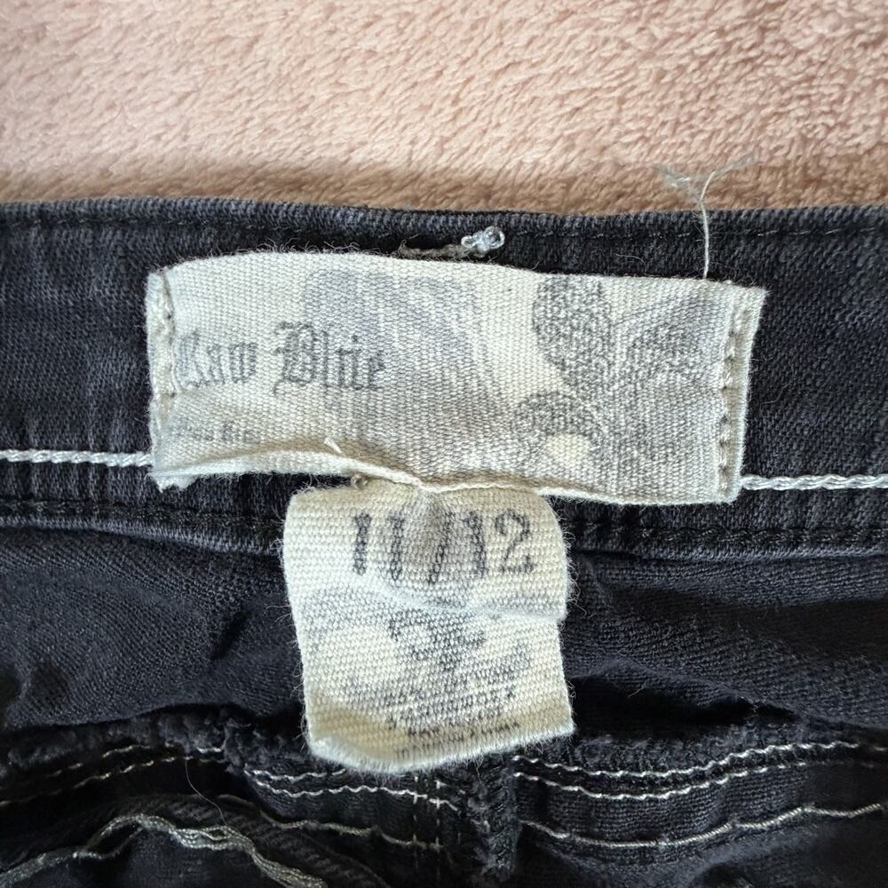 Raw Blue Women 11/12 Vintage Fleur De Lis Embroidered Jeans - Picture 6 of 9